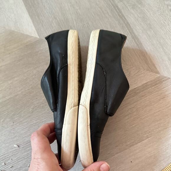 Frye Mindy Double Monk Strap Black Leather Slip-On Sneakers Shoes Size 7.5 - Picture 5 of 10